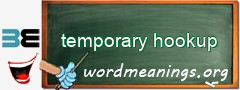 WordMeaning blackboard for temporary hookup